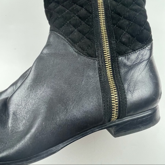 RENNY Black High Leather Riding Boots Size 7.5 - Picture 3 of 8